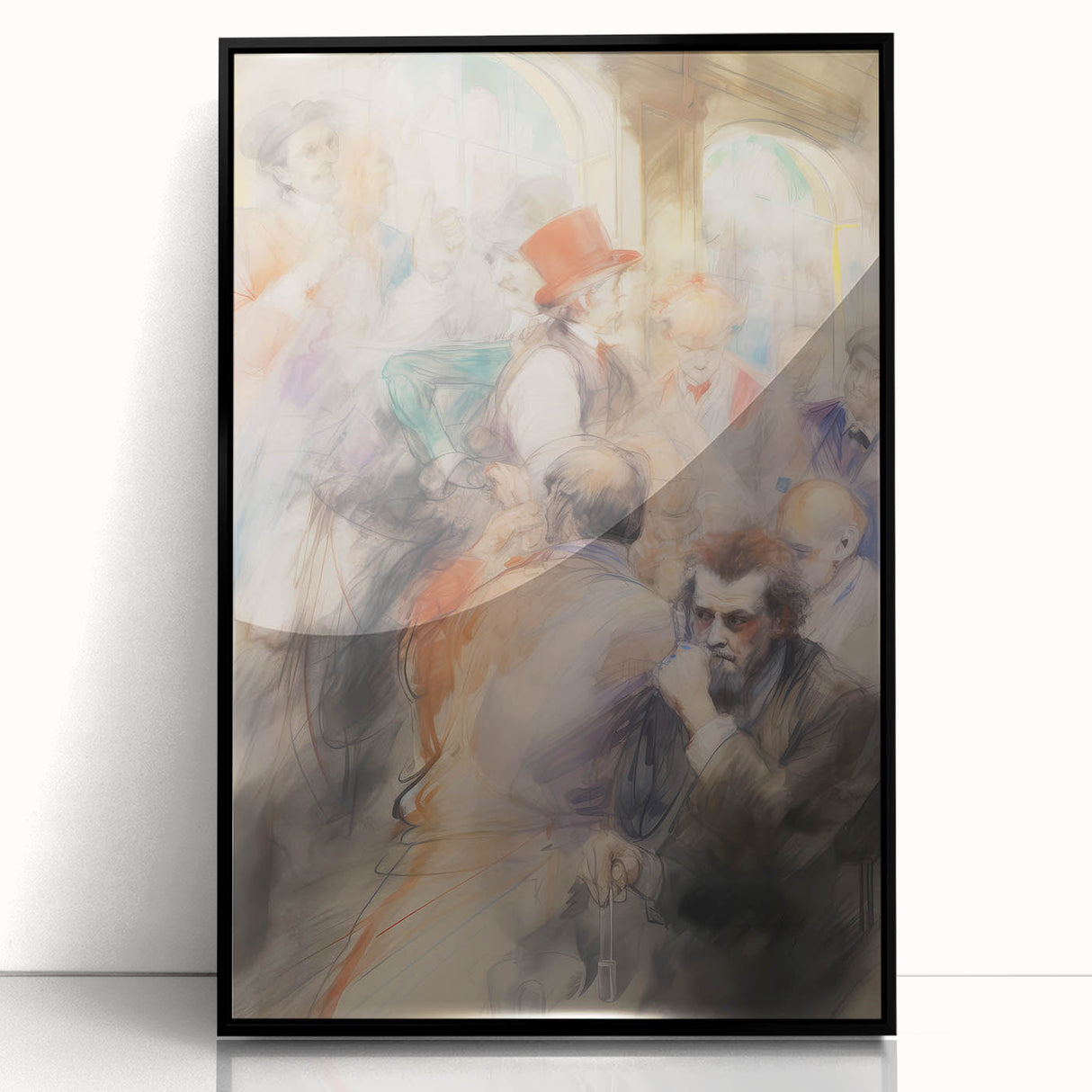 Classic Vintage Portrait Art - Antique Social Gathering Print