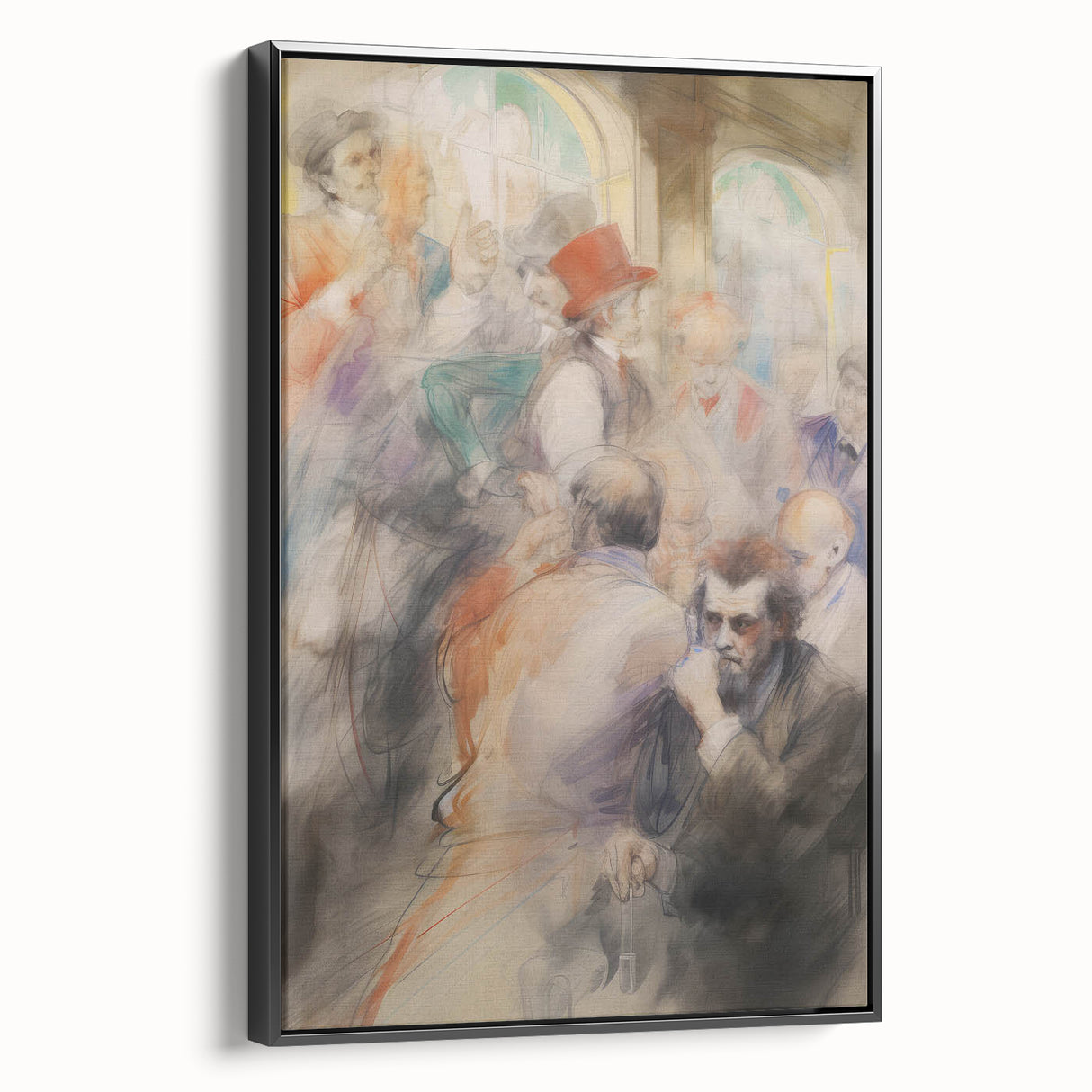 Classic Vintage Portrait Art - Antique Social Gathering Print