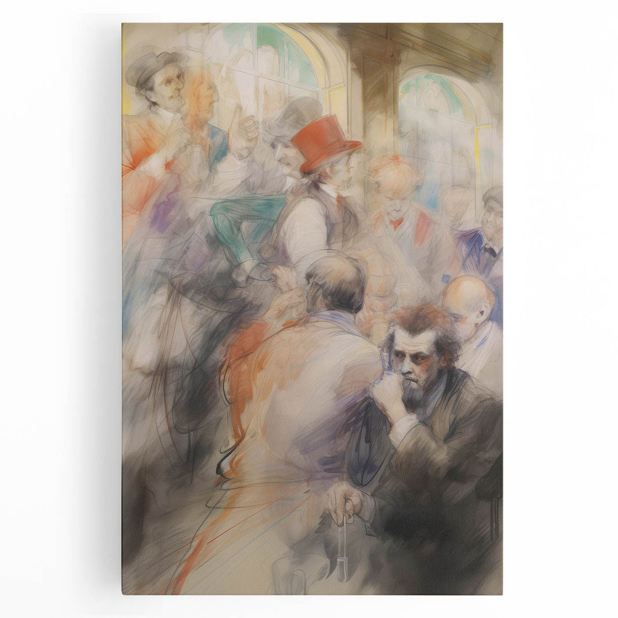 Classic Vintage Portrait Art - Antique Social Gathering Print