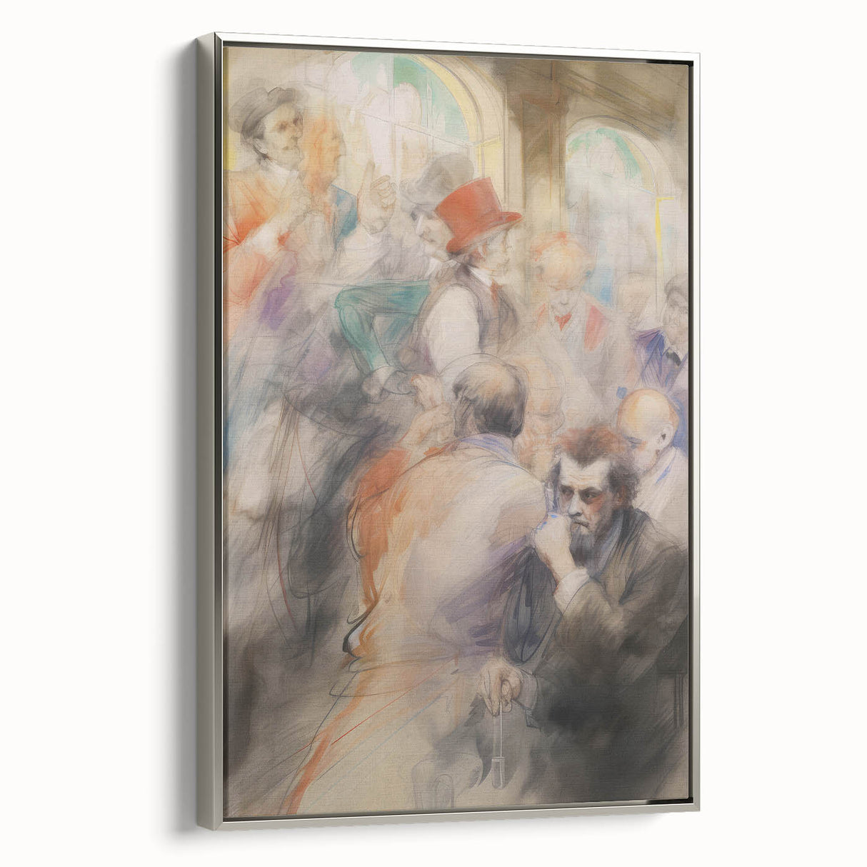 Classic Vintage Portrait Art - Antique Social Gathering Print
