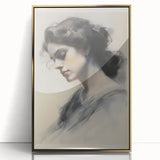 Classic Portrait Artwork – Vintage Elegant Woman Wall Art