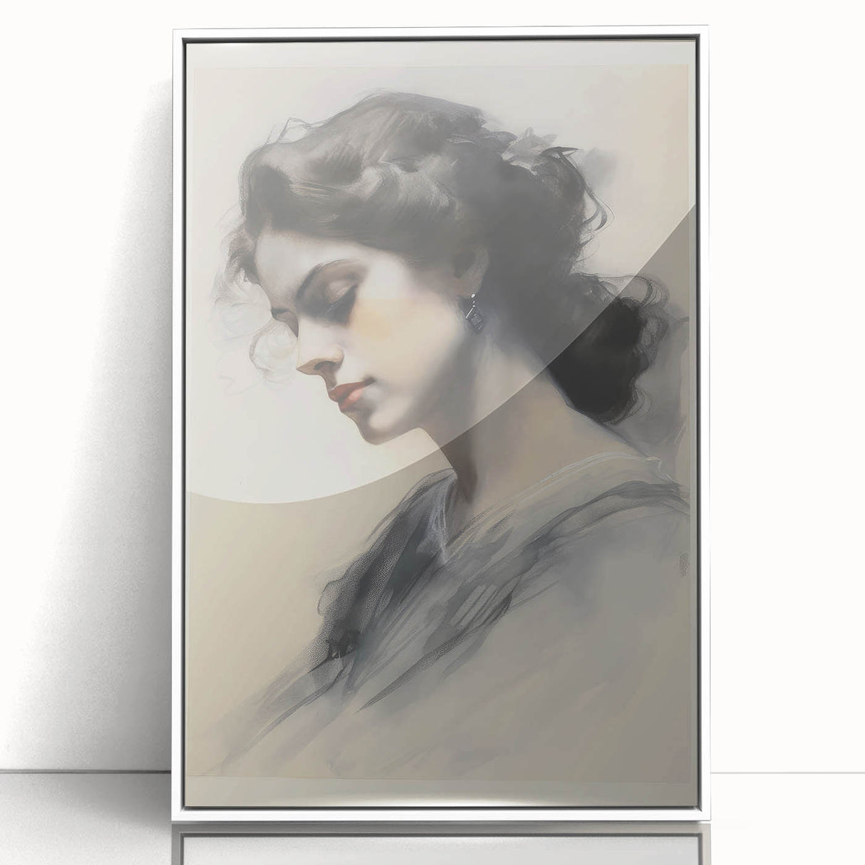Classic Portrait Artwork – Vintage Elegant Woman Wall Art