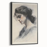 Classic Portrait Artwork – Vintage Elegant Woman Wall Art