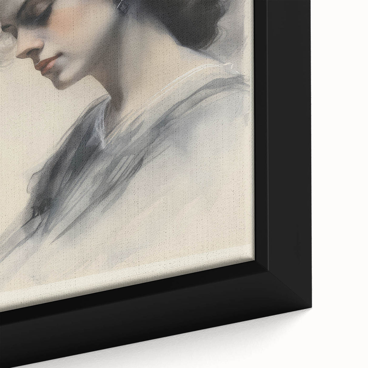 Classic Portrait Artwork – Vintage Elegant Woman Wall Art