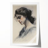 Classic Portrait Artwork – Vintage Elegant Woman Wall Art