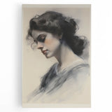 Classic Portrait Artwork – Vintage Elegant Woman Wall Art