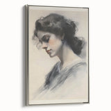 Classic Portrait Artwork – Vintage Elegant Woman Wall Art