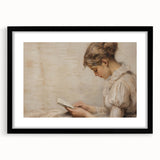 Vintage Portrait Art | Antique Portrait of Woman Reading
