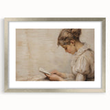 Vintage Portrait Art | Antique Portrait of Woman Reading