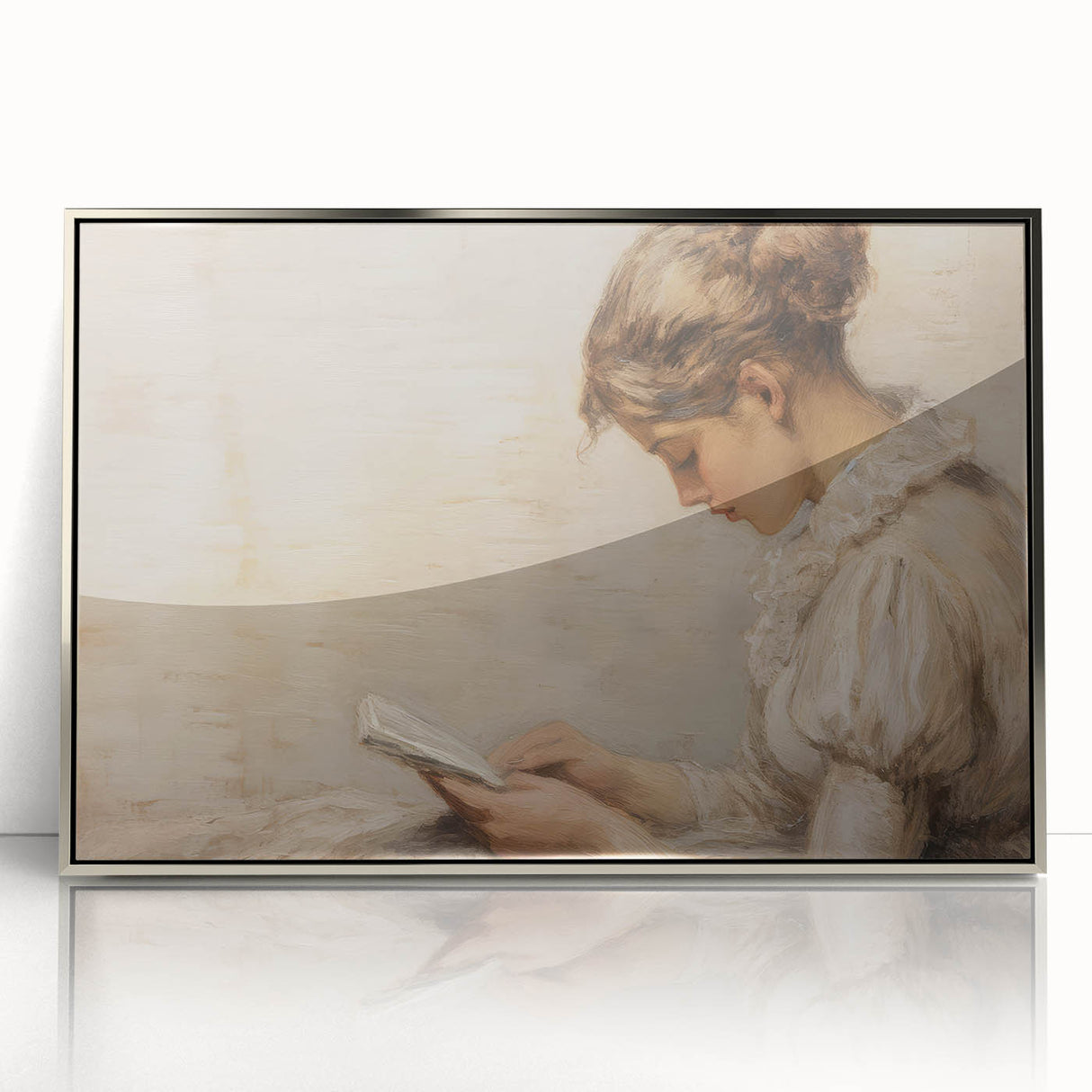 Vintage Portrait Art | Antique Portrait of Woman Reading