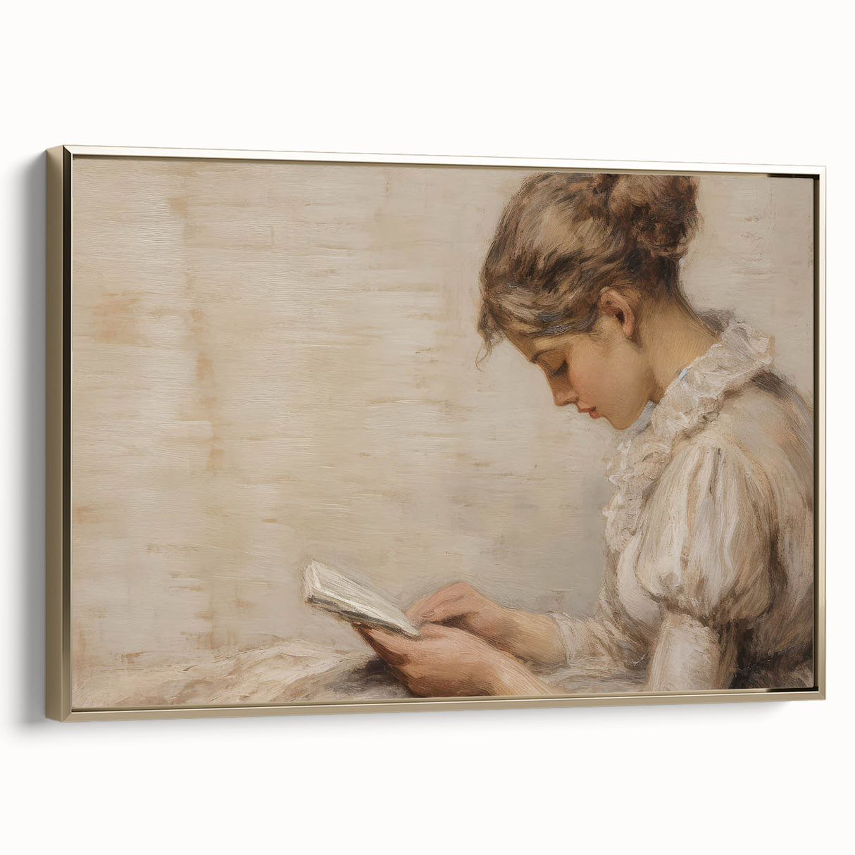 Vintage Portrait Art | Antique Portrait of Woman Reading
