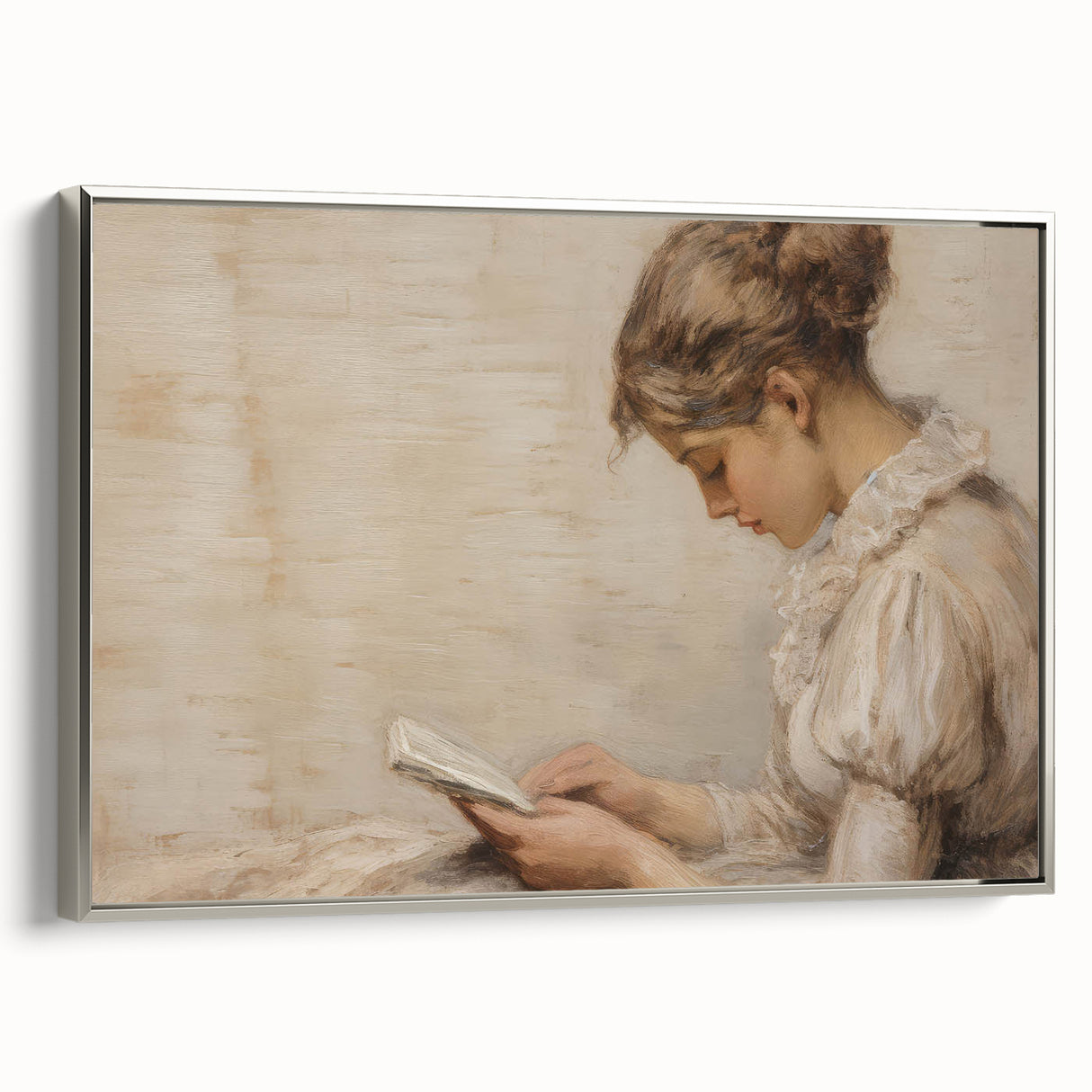 Vintage Portrait Art | Antique Portrait of Woman Reading