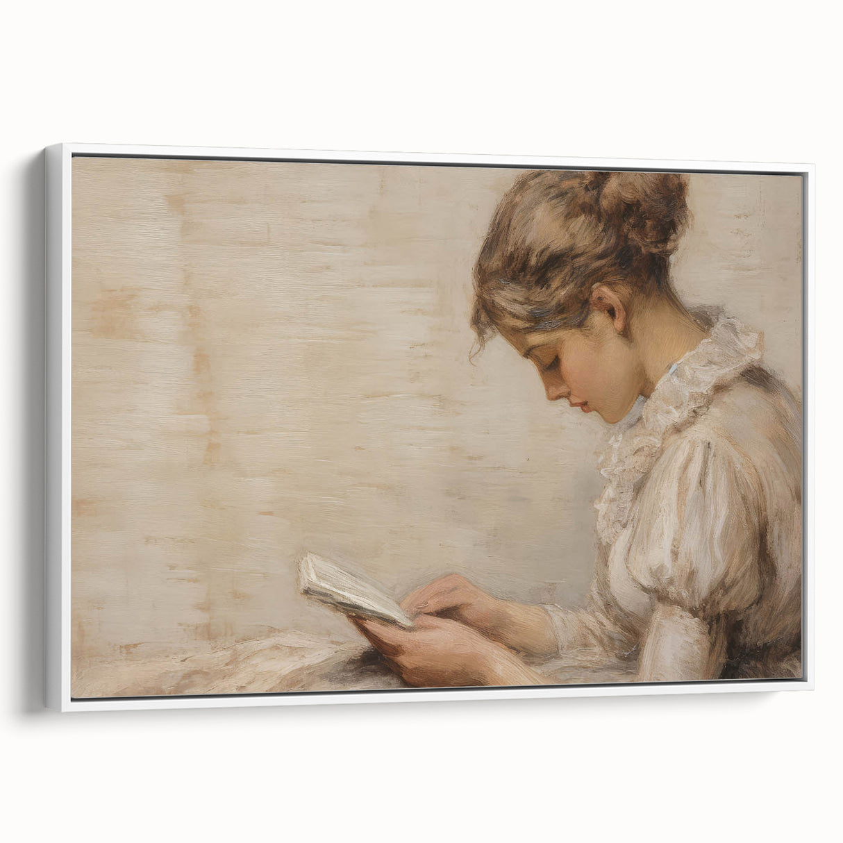 Vintage Portrait Art | Antique Portrait of Woman Reading