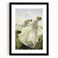 Retro Portrait Canvas – Vintage Girls in Meadow Wall Art