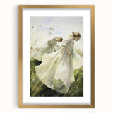Retro Portrait Canvas – Vintage Girls in Meadow Wall Art