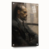 Classic Portrait Artwork – Vintage Man in Reflection Wall Art