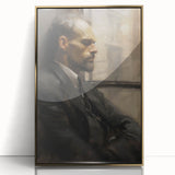 Classic Portrait Artwork – Vintage Man in Reflection Wall Art