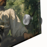 Vintage Portrait Art | Man in Tree with Sunlit Leaves