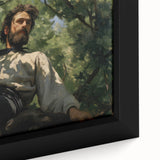 Vintage Portrait Art | Man in Tree with Sunlit Leaves