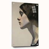 Timeless Vintage Portrait – Elegant Woman Side Profile Wall Art