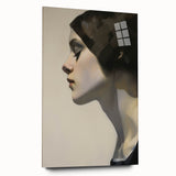 Timeless Vintage Portrait – Elegant Woman Side Profile Wall Art