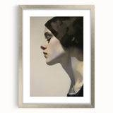Timeless Vintage Portrait – Elegant Woman Side Profile Wall Art