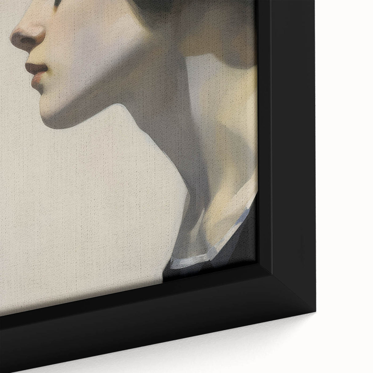 Timeless Vintage Portrait – Elegant Woman Side Profile Wall Art