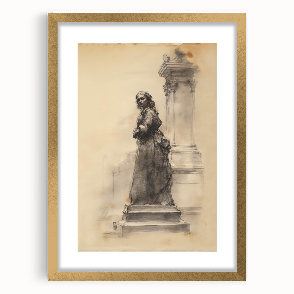 Vintage Portrait Art - Elegant Antique Portrait Prints on Canvas