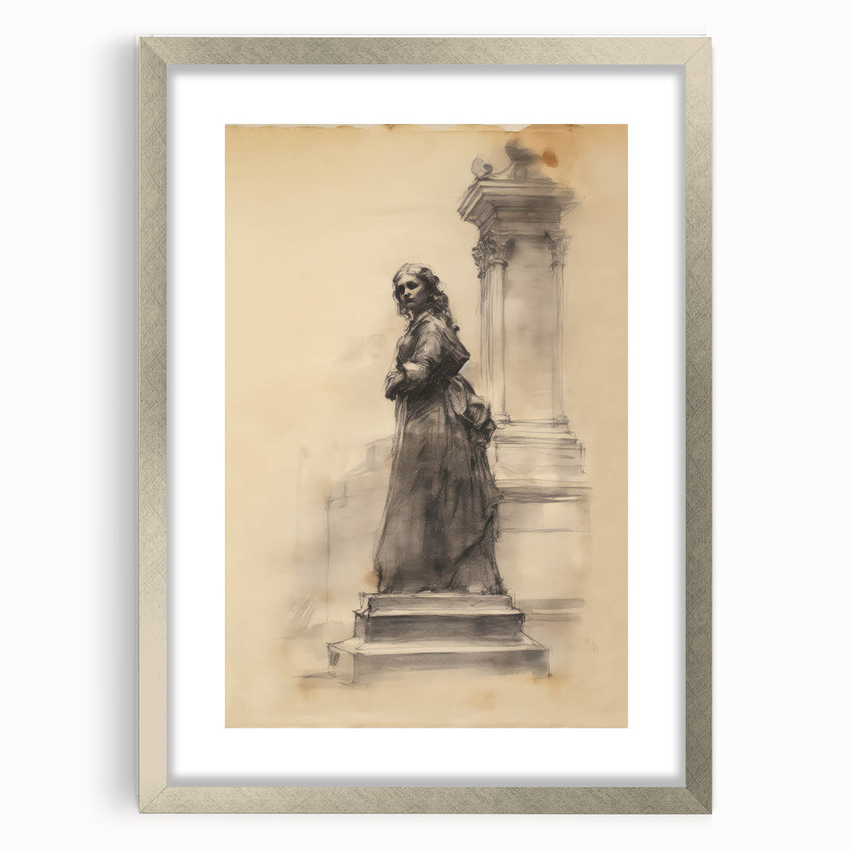 Vintage Portrait Art - Elegant Antique Portrait Prints on Canvas