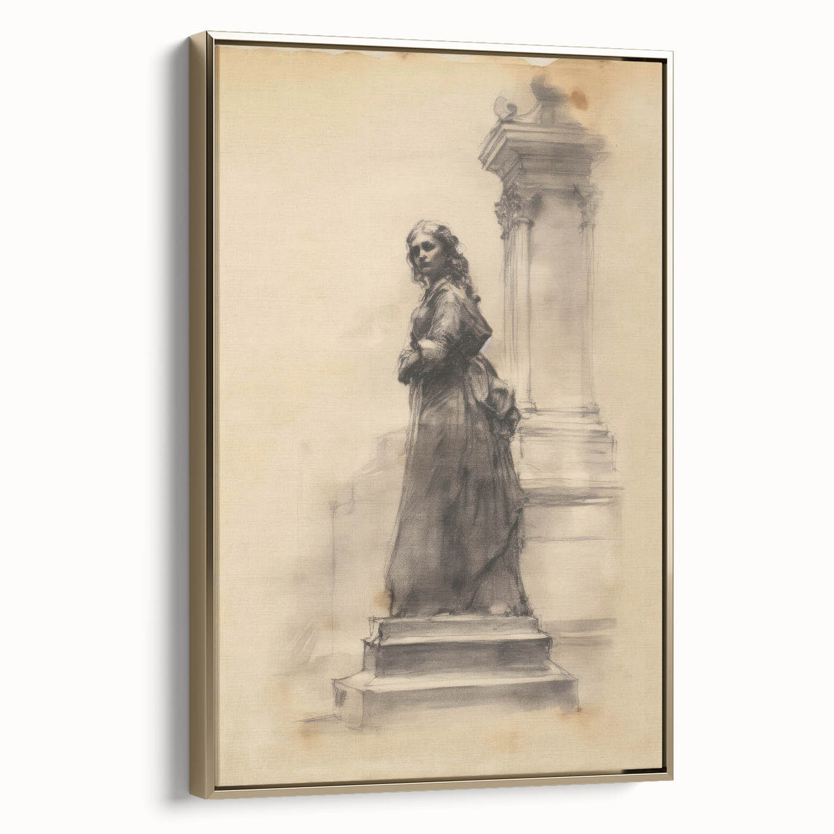 Vintage Portrait Art - Elegant Antique Portrait Prints on Canvas
