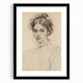 Elegant Vintage Portrait - Classic Sketch Wall Art Print