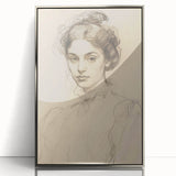 Elegant Vintage Portrait - Classic Sketch Wall Art Print