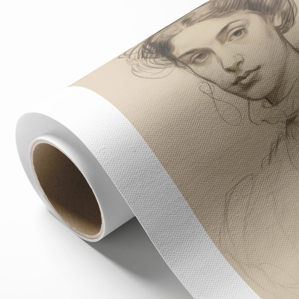 Elegant Vintage Portrait - Classic Sketch Wall Art Print
