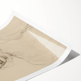 Elegant Vintage Portrait - Classic Sketch Wall Art Print