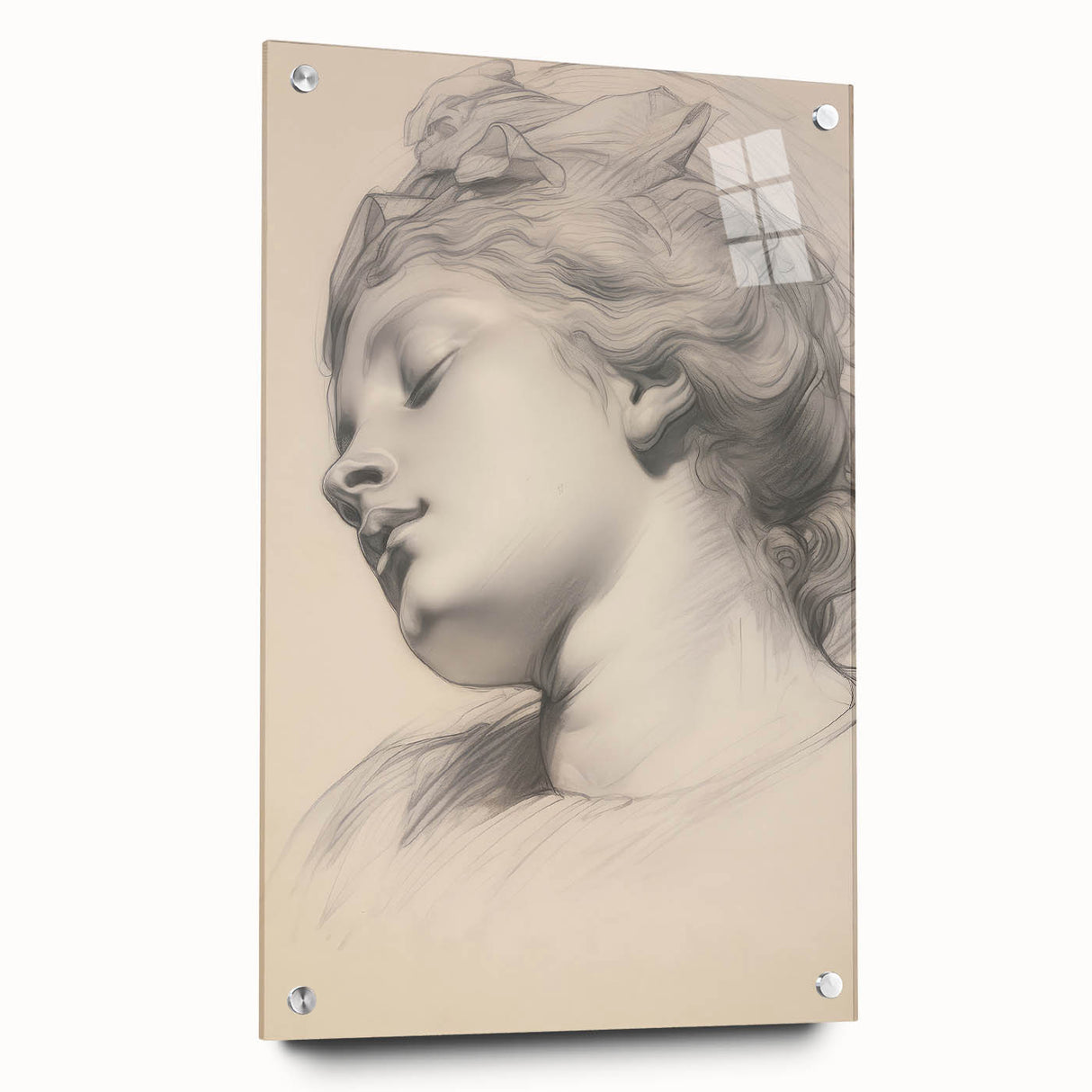 Timeless Vintage Portrait - Classic Sketch of Elegance Wall Art
