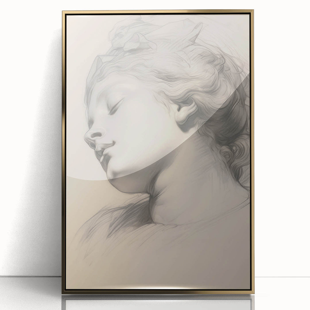 Timeless Vintage Portrait - Classic Sketch of Elegance Wall Art