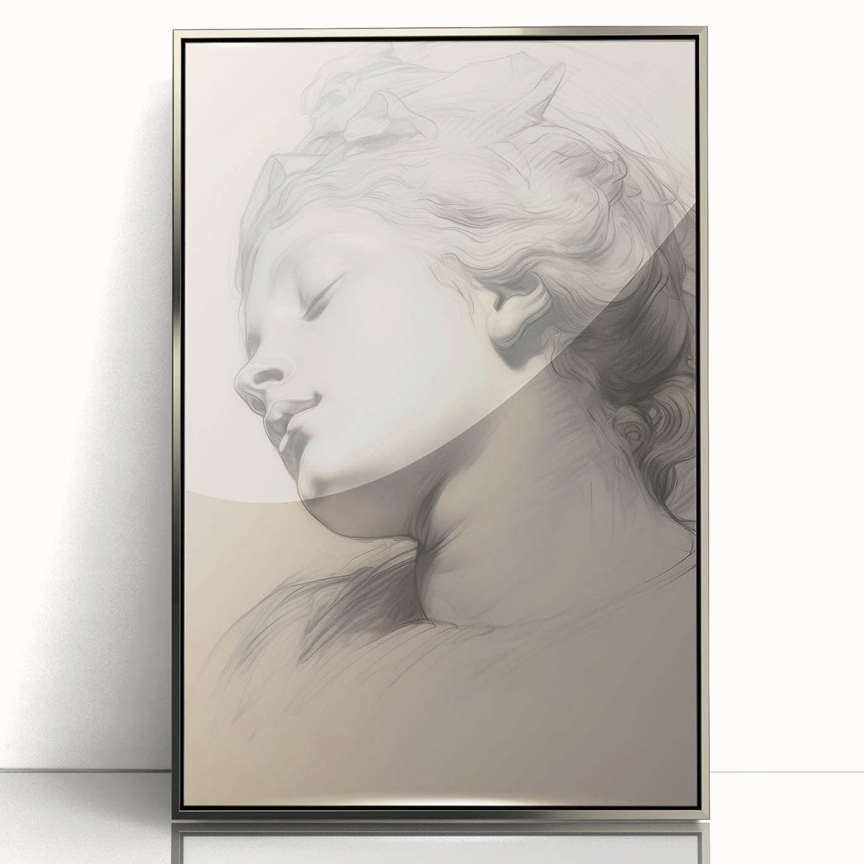 Timeless Vintage Portrait - Classic Sketch of Elegance Wall Art
