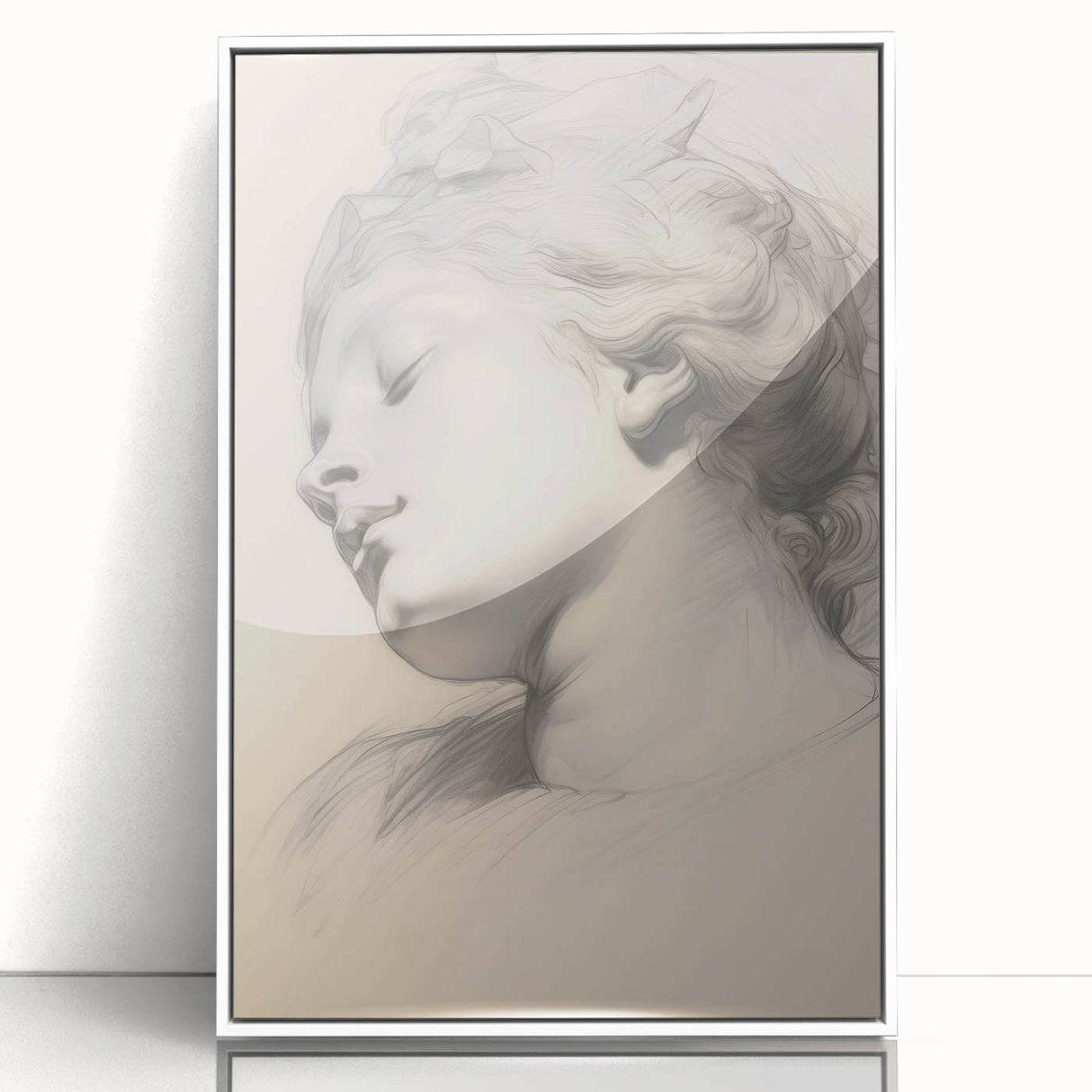 Timeless Vintage Portrait - Classic Sketch of Elegance Wall Art