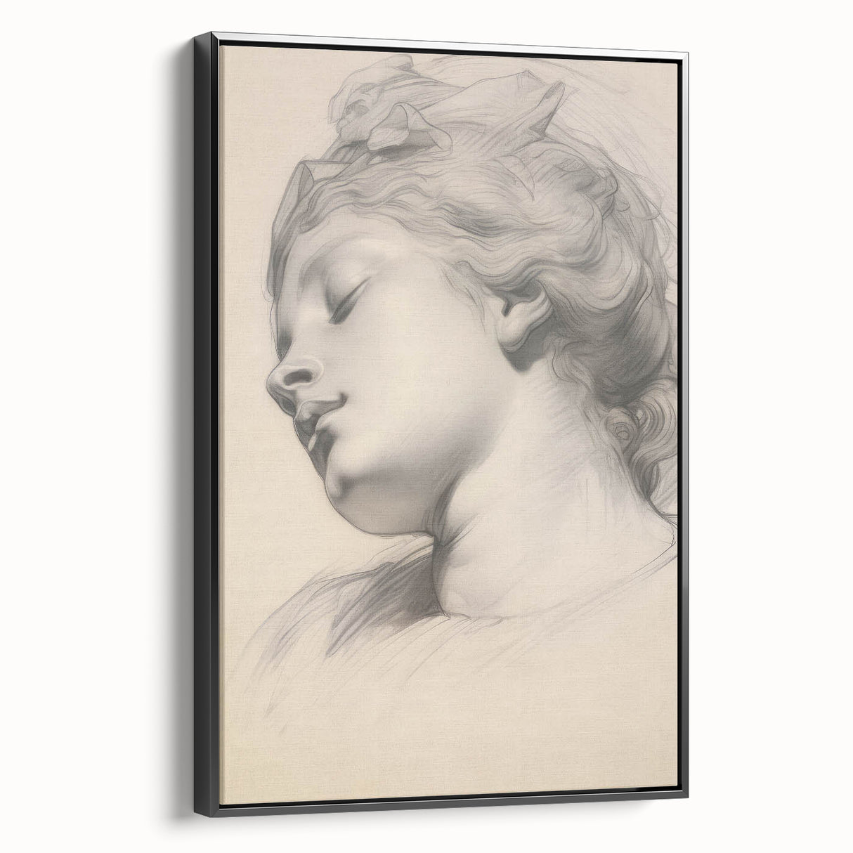 Timeless Vintage Portrait - Classic Sketch of Elegance Wall Art