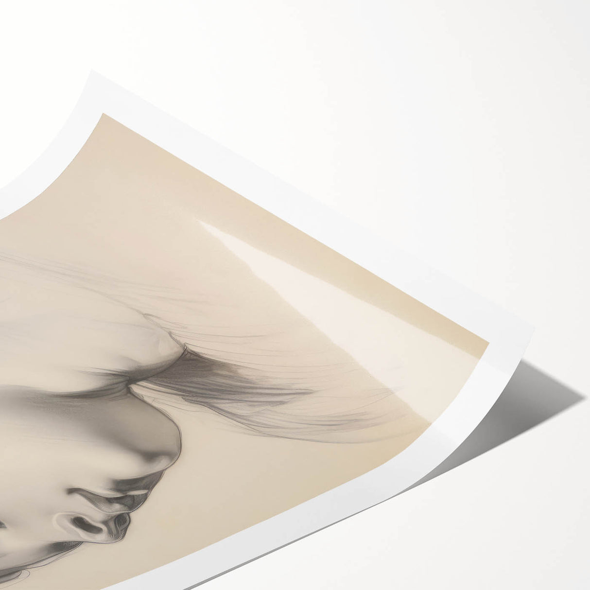 Timeless Vintage Portrait - Classic Sketch of Elegance Wall Art