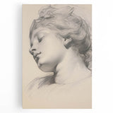 Timeless Vintage Portrait - Classic Sketch of Elegance Wall Art