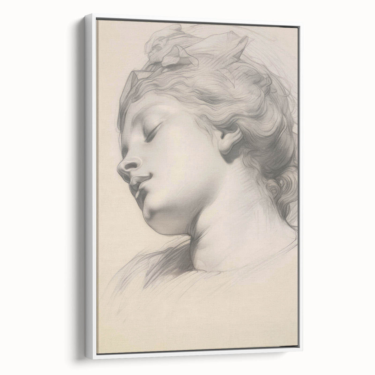 Timeless Vintage Portrait - Classic Sketch of Elegance Wall Art