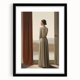 Classic Portrait Artwork - Elegant Woman by Window Wall Art