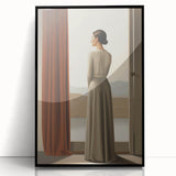 Classic Portrait Artwork - Elegant Woman by Window Wall Art