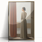 Classic Portrait Artwork - Elegant Woman by Window Wall Art