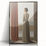 Classic Portrait Artwork - Elegant Woman by Window Wall Art