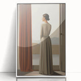 Classic Portrait Artwork - Elegant Woman by Window Wall Art