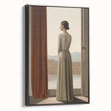 Classic Portrait Artwork - Elegant Woman by Window Wall Art