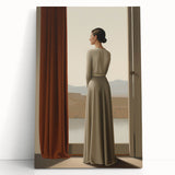 Classic Portrait Artwork - Elegant Woman by Window Wall Art
