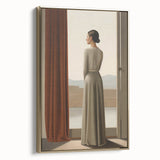 Classic Portrait Artwork - Elegant Woman by Window Wall Art